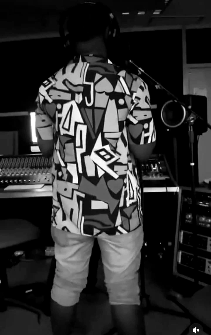 Malik Allsop at a recording session in Room 303 of The National Academy for the Performing Arts.