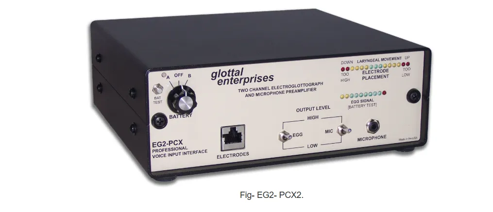 KOZMIQPRINT™ Electroglottograph - Glottal Enterprises EG2-PCX2