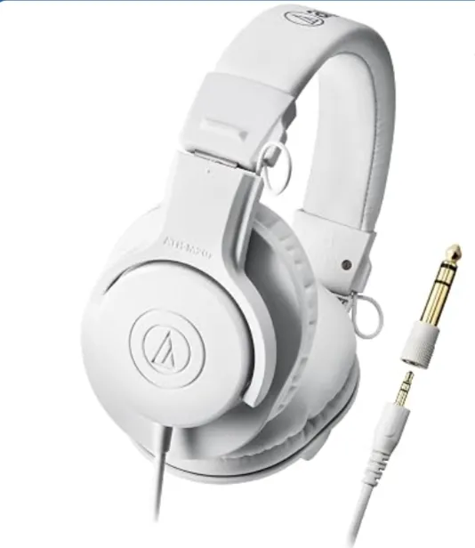 Audio-Technica ATH-M20x Studio Headphones (White)
